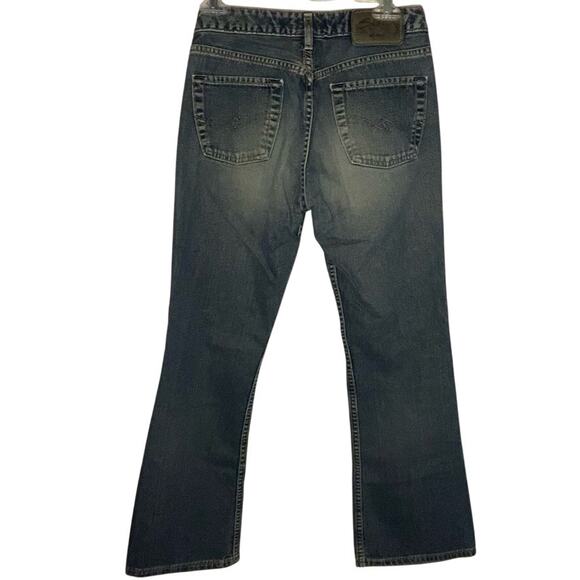 Silver Jeans Boot Flare Vintage 90's Y2K Cotton Mid Rise Dark Wash Jeans - 29x30 - Picture 4 of 6